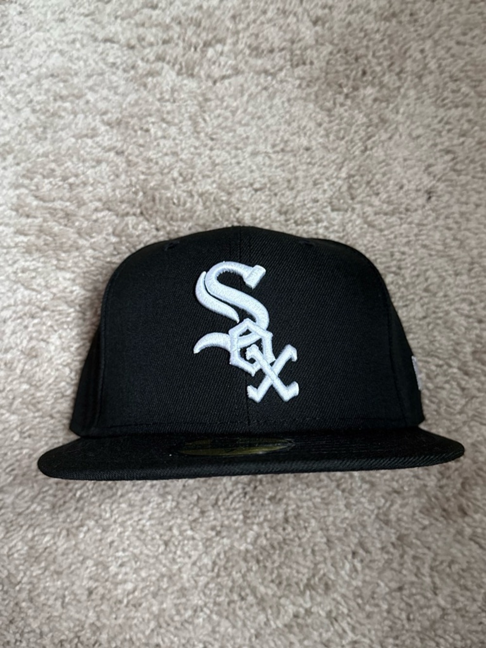 New Era Black Hat with White Sox Logo